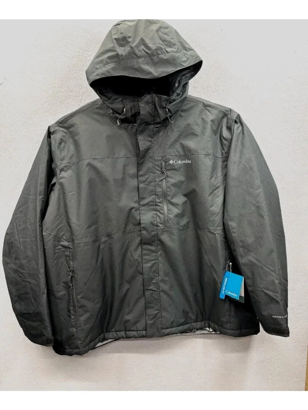 Columbia Jacket Men 2X Tall Tipton Peak III Insulated Omni-Tech Black Reflective